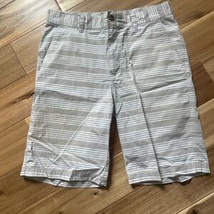 Izod Light Gray Striped Men's Shorts
